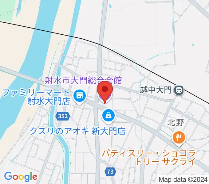 射水市大門総合会館の地図