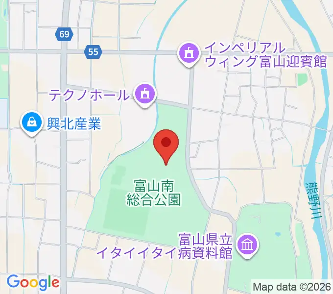 富山能楽堂の地図