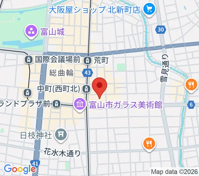 てるてる亭の地図