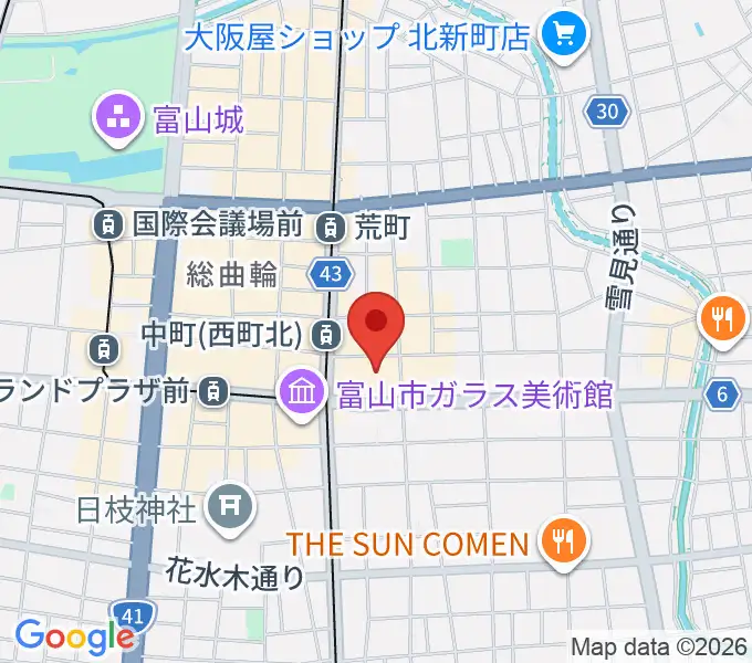 てるてる亭の地図