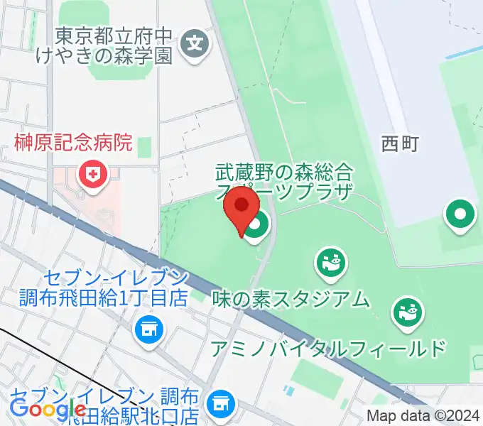 武蔵野の森総合スポーツプラザの地図