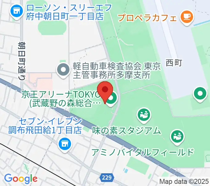京王アリーナTOKYOの地図