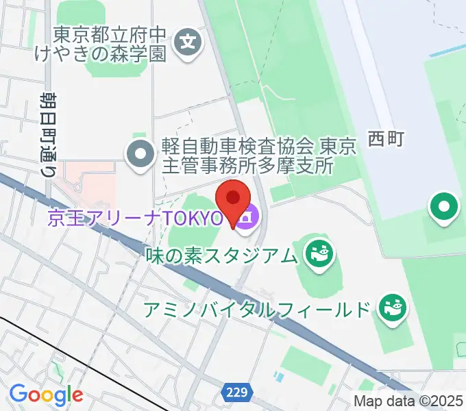 京王アリーナTOKYOの地図