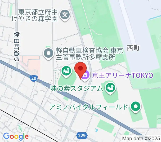 京王アリーナTOKYOの地図