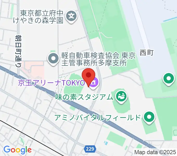 京王アリーナTOKYOの地図