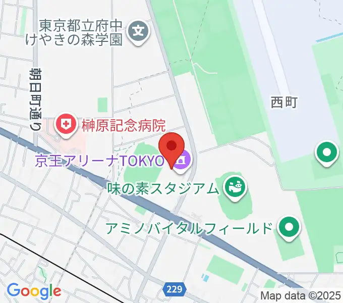京王アリーナTOKYOの地図