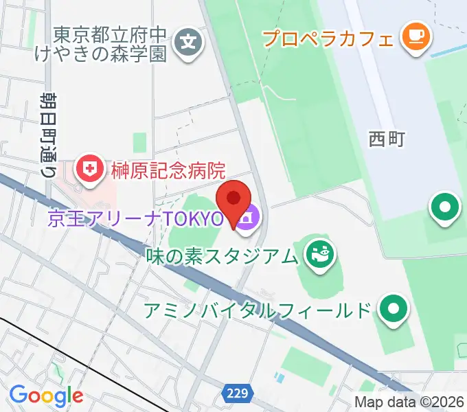 京王アリーナTOKYOの地図