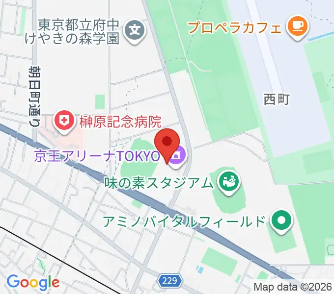 京王アリーナTOKYOの地図