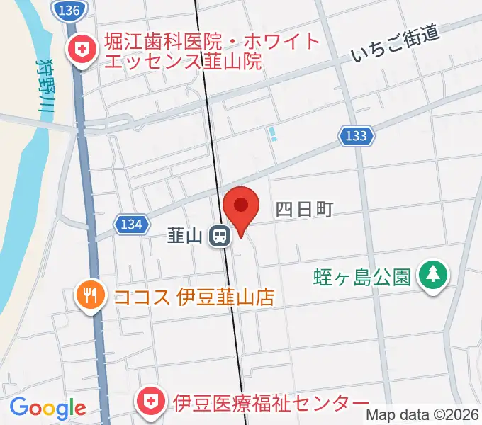 韮山文化センター韮山時代劇場の地図