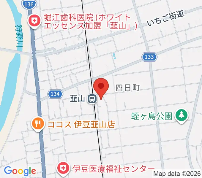 韮山文化センター韮山時代劇場の地図