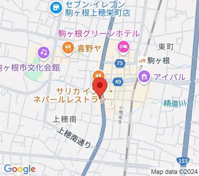 音の芽ホールの地図