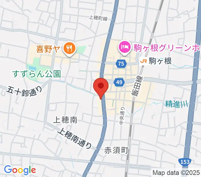 音の芽ホールの地図