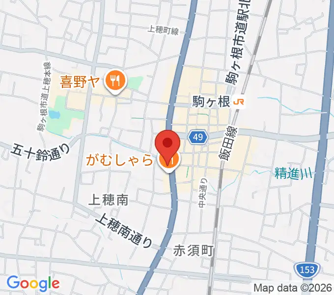 音の芽ホールの地図