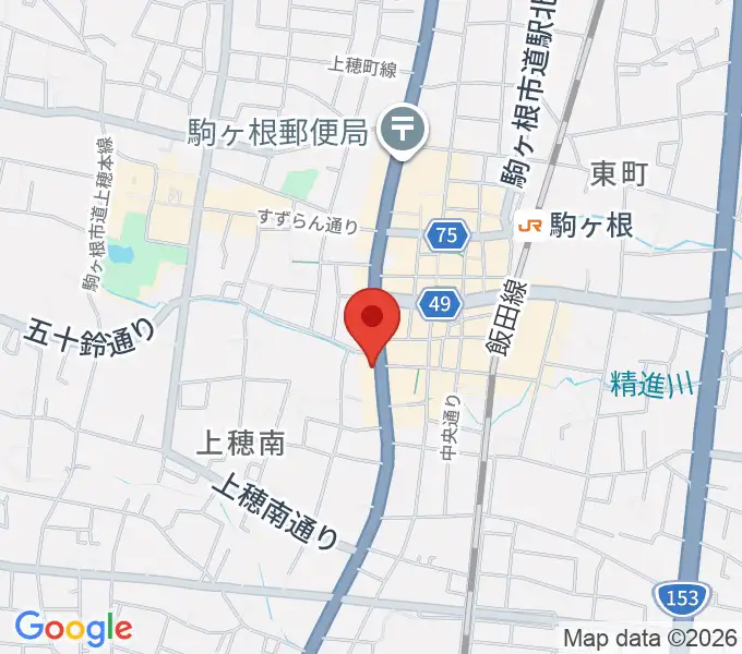 音の芽ホールの地図