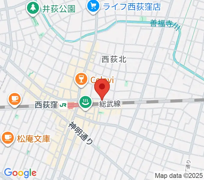 サウンドワゴンスタジオの地図