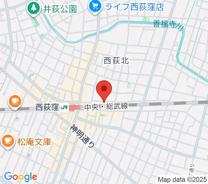サウンドワゴンスタジオの地図