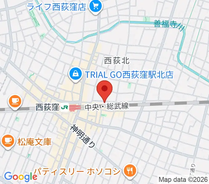 サウンドワゴンスタジオの地図