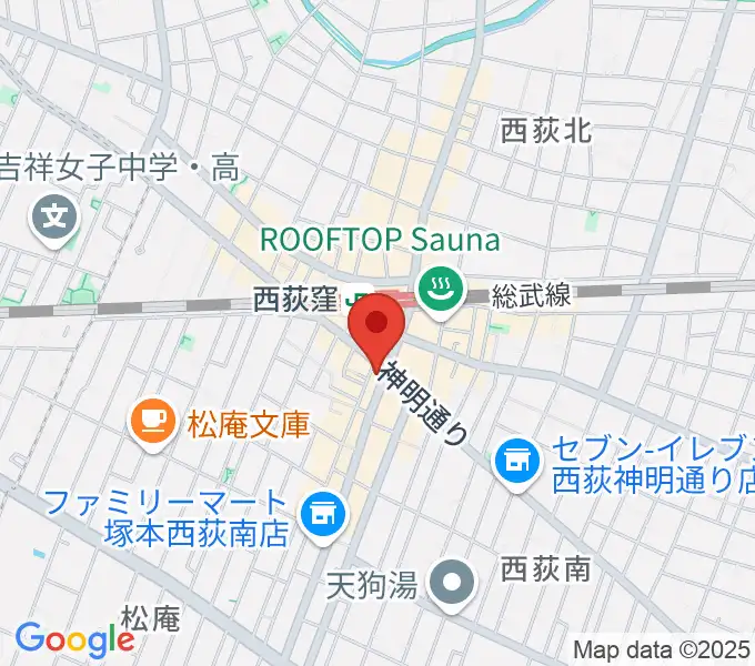 ニュースター楽器 西荻窪センターの地図