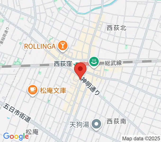 ニュースター楽器 西荻窪センターの地図