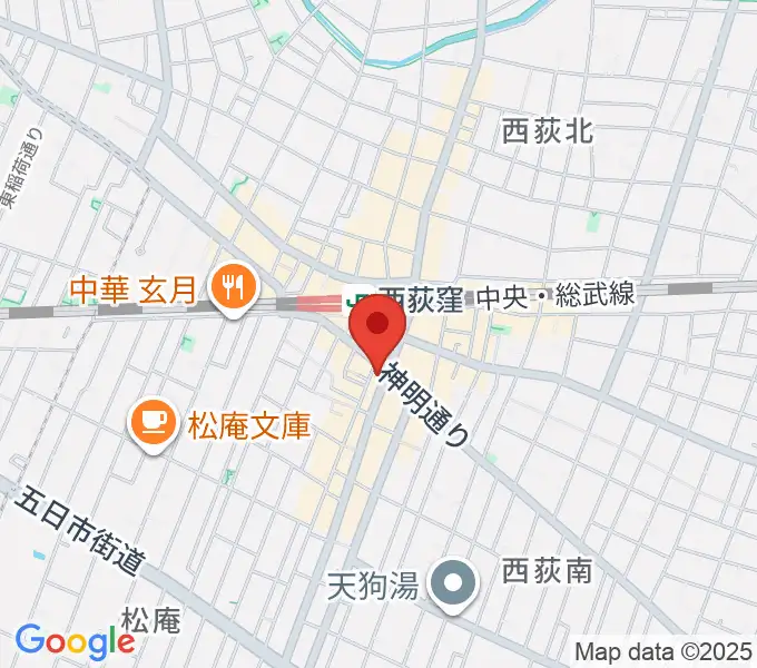 ニュースター楽器 西荻窪センターの地図