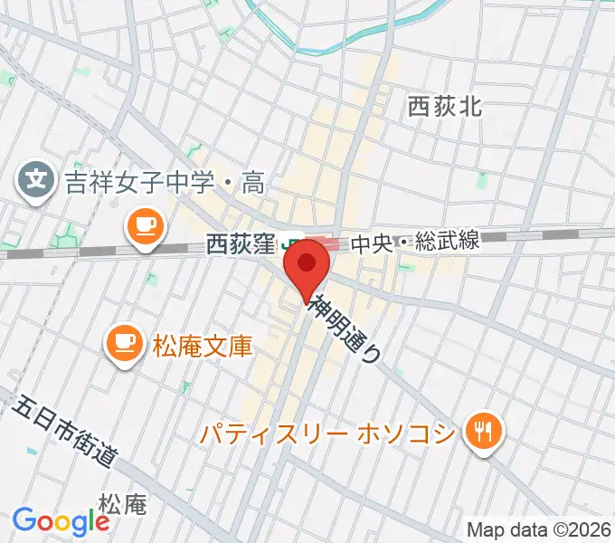 ニュースター楽器 西荻窪センターの地図