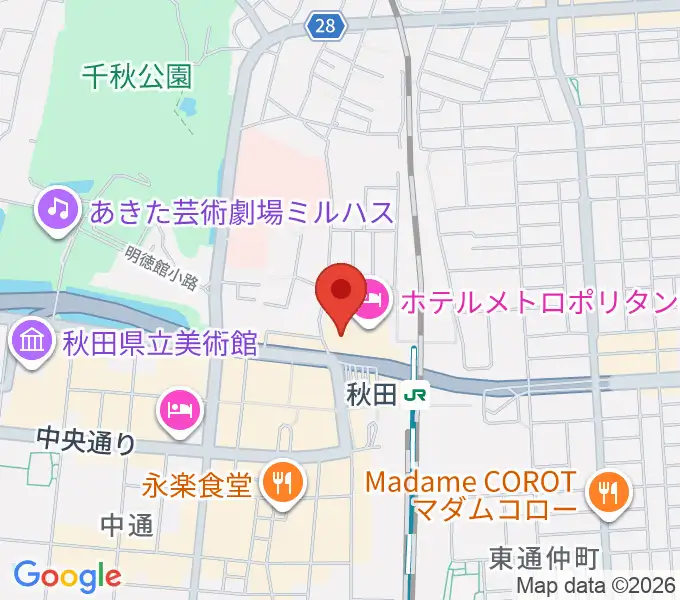 タワーレコード 秋田オーパ店の地図