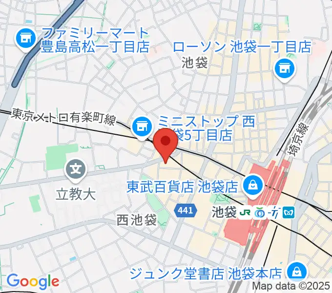 Space emo 池袋の地図
