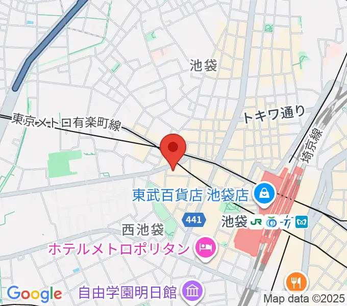 Space emo 池袋の地図