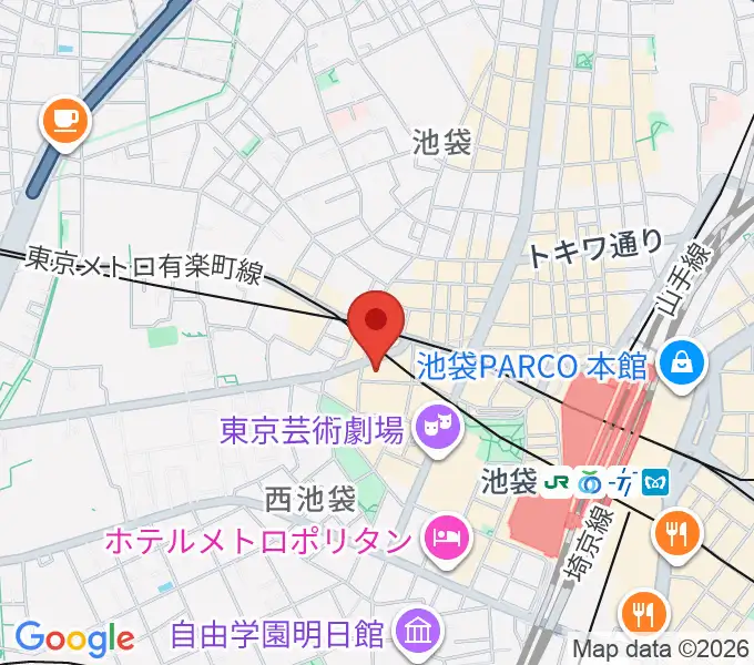 Space emo 池袋の地図