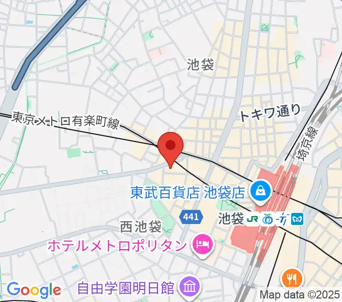 Space emo 池袋の地図
