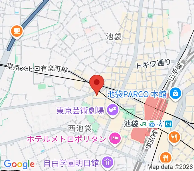 Space emo 池袋の地図