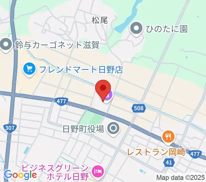 日野町町民会館わたむきホール虹の地図