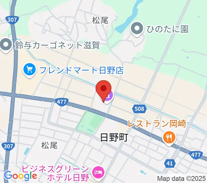 日野町町民会館わたむきホール虹の地図