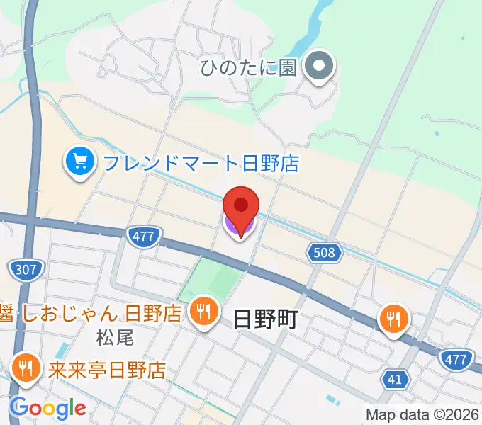 日野町町民会館わたむきホール虹の地図