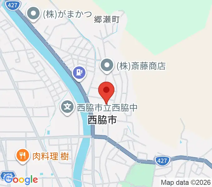 西脇市民会館の地図