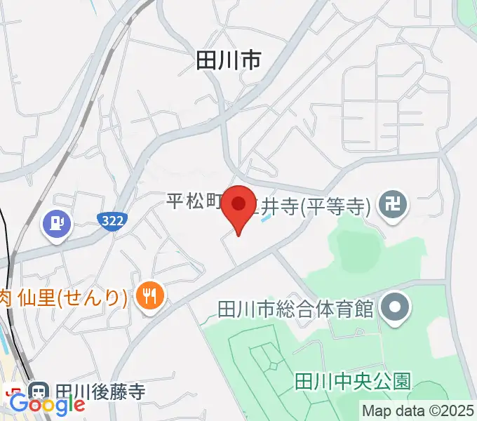 田川青少年文化ホールの地図