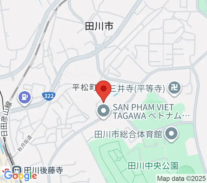 田川青少年文化ホールの地図