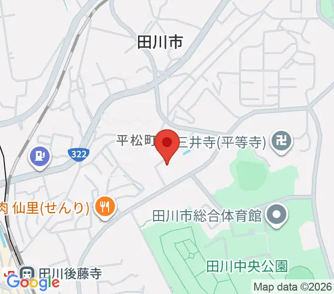 田川青少年文化ホールの地図