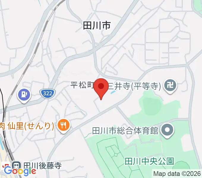 田川青少年文化ホールの地図