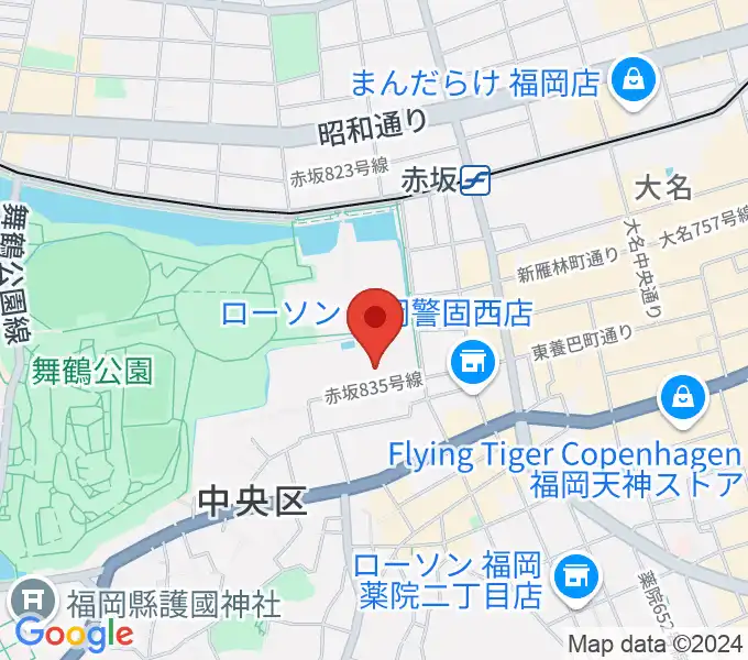 福岡市立中央市民センターの地図