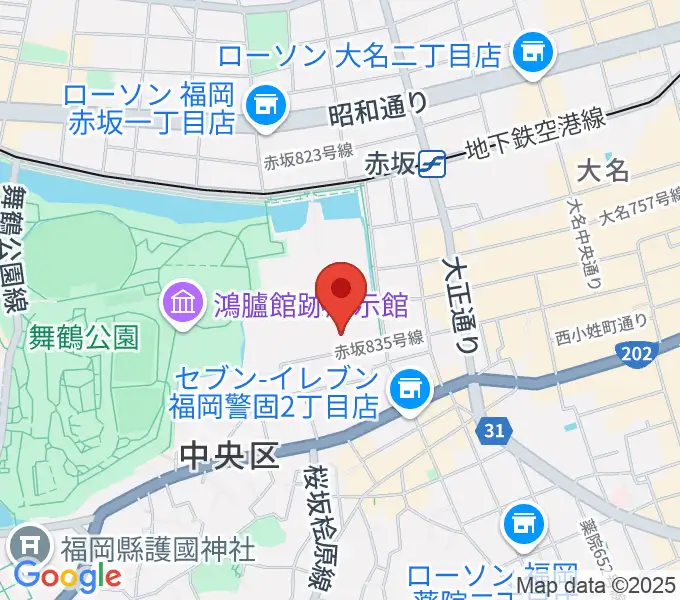 福岡市立中央市民センターの地図