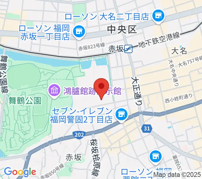 福岡市立中央市民センターの地図