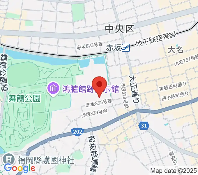 福岡市立中央市民センターの地図