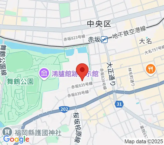 福岡市立中央市民センターの地図