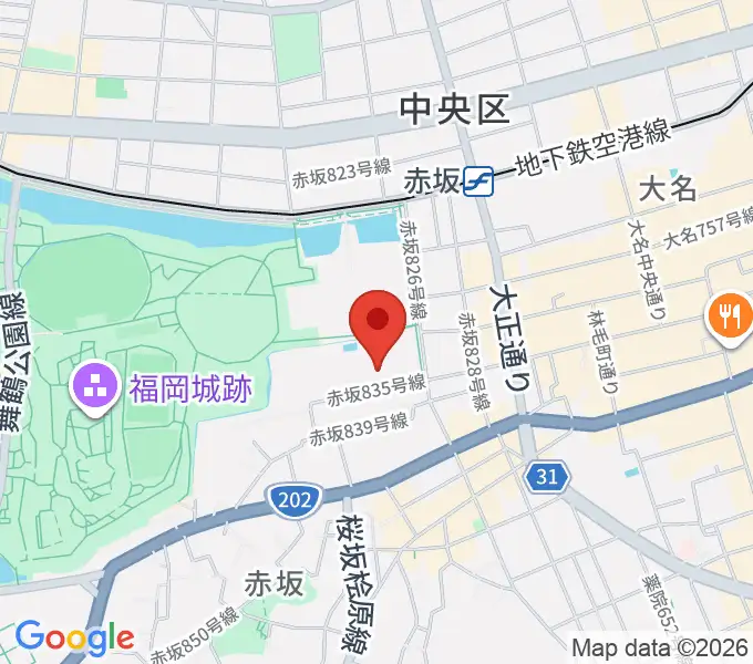 福岡市立中央市民センターの地図