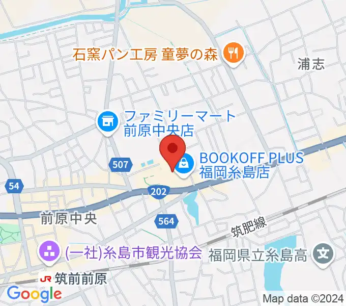 伊都文化会館の地図