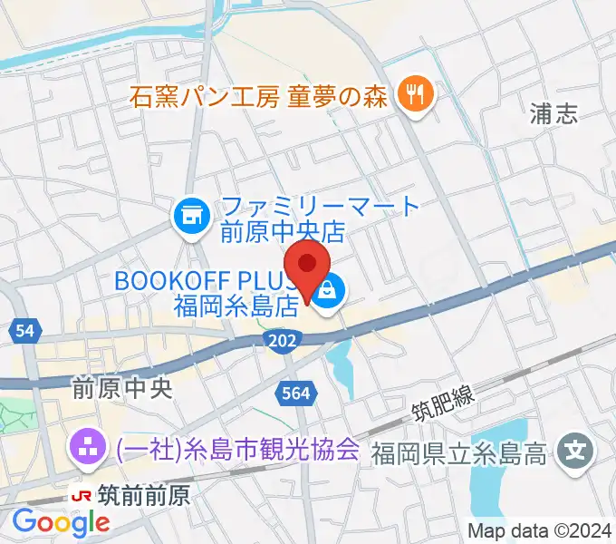 伊都文化会館の地図