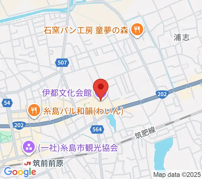 伊都文化会館の地図