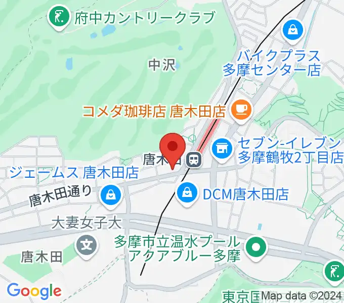 唐木田Cafe Wayの地図