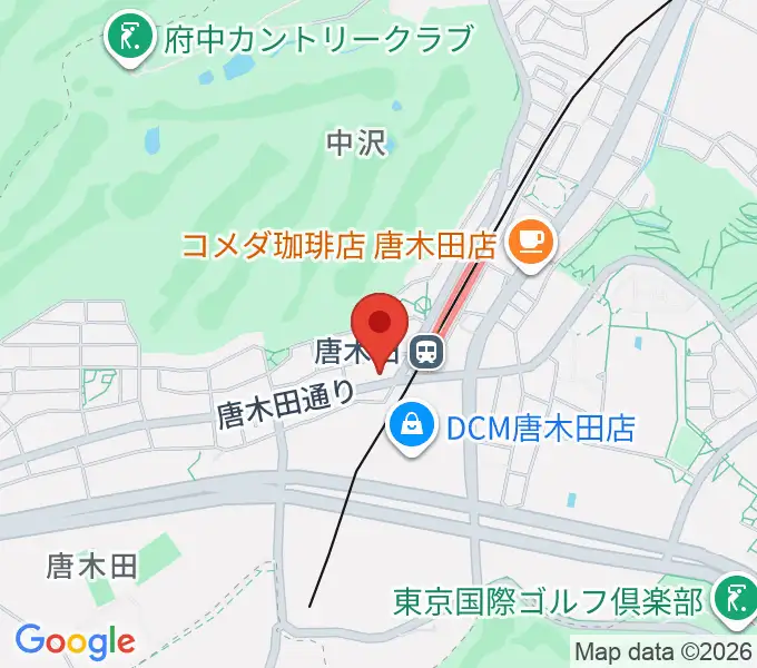 唐木田Cafe Wayの地図